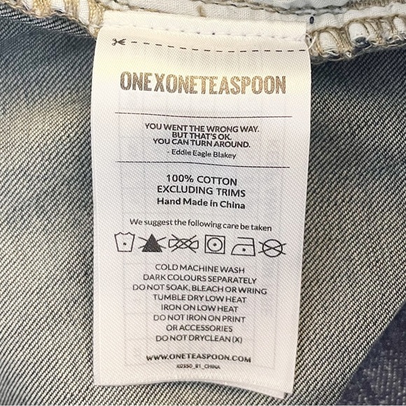 One Teaspoon Monroe Denim Overalls in Cowboy - Picture 9 of 10